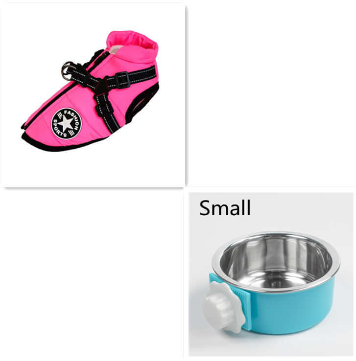 DROPPZZA Winter Dog Coat With Harness Jacket