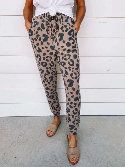 DROPPZZA Leopard Casual Pants
