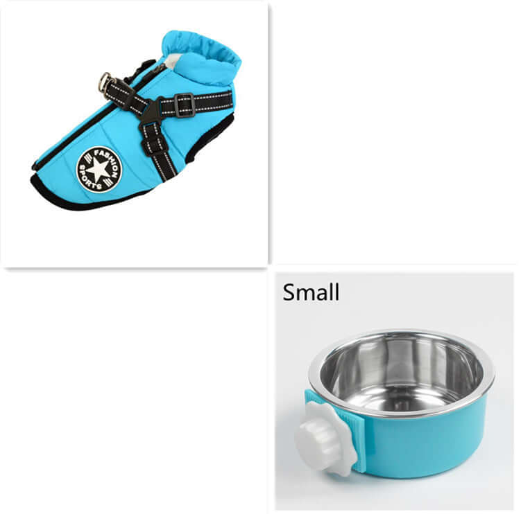 DROPPZZA Winter Dog Coat With Harness Jacket