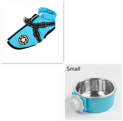 DROPPZZA Winter Dog Coat With Harness Jacket