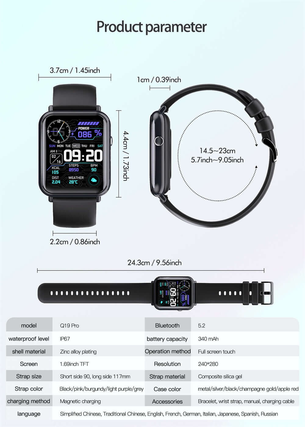 DROPPZZA Waterproof Smart Watch