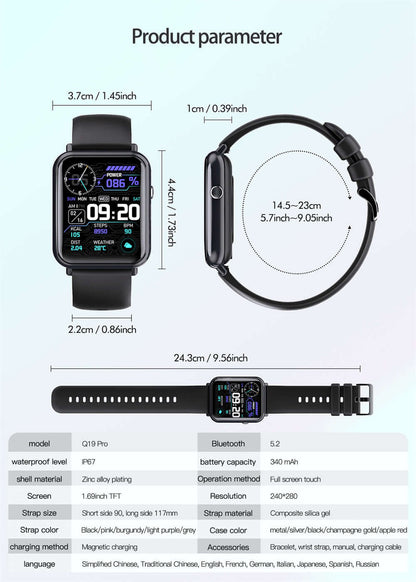 DROPPZZA Waterproof Smart Watch