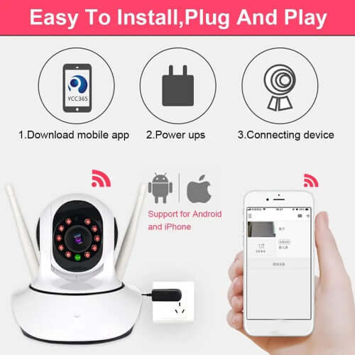 DROPPZZA Smart Home WiFi Security Camera
