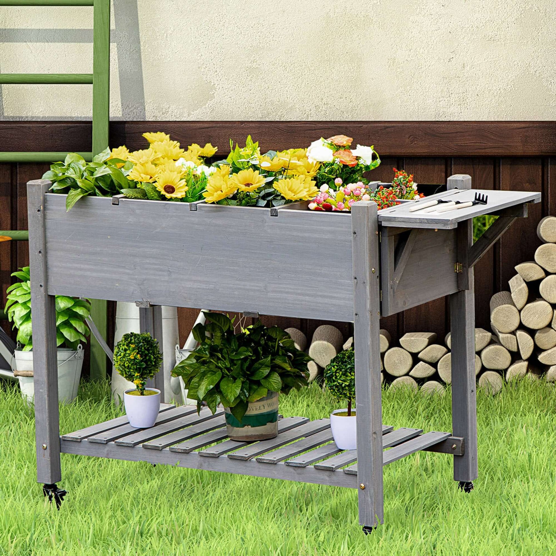 DROPPZZA Outdoor Garden Planter Box