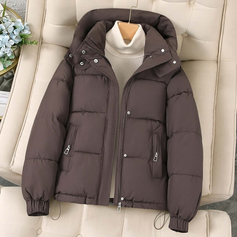 DROPPZZA Hooded Thick Padded Coat Petite Winter Jacket