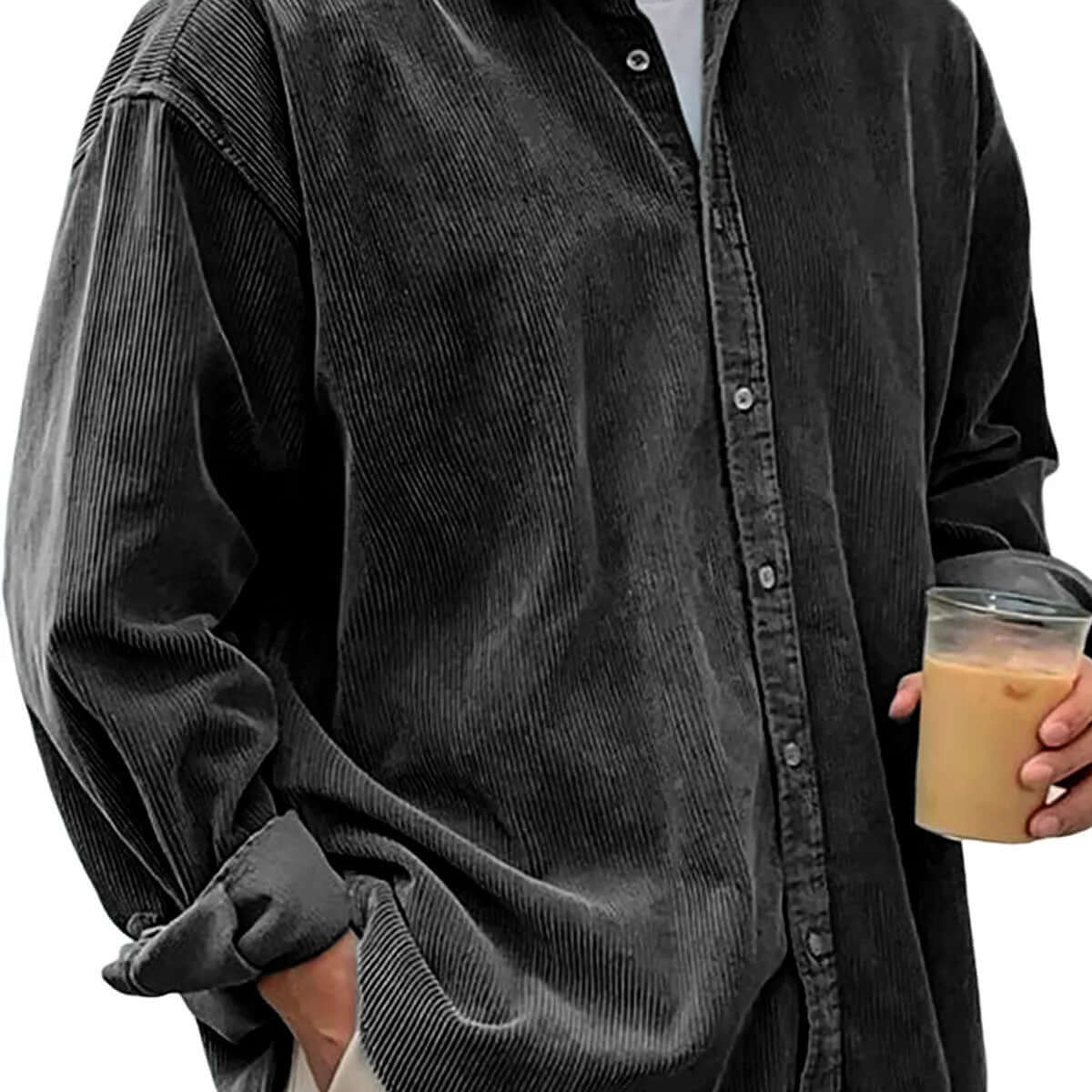 DROPPZZA Men’s Thick Shirt Jacket