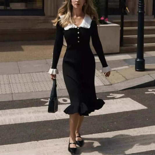 DROPPZZA Women’s Pleated Knit Dress