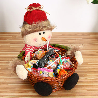 DROPPZZA Christmas Candy Basket Tabletop Ornament