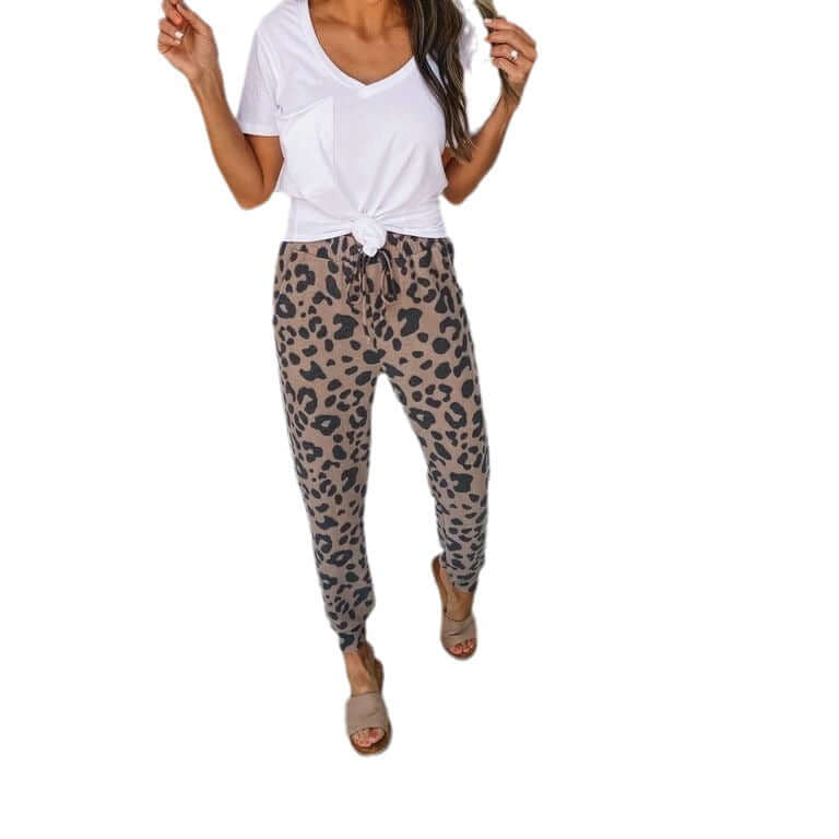 DROPPZZA Leopard Casual Pants