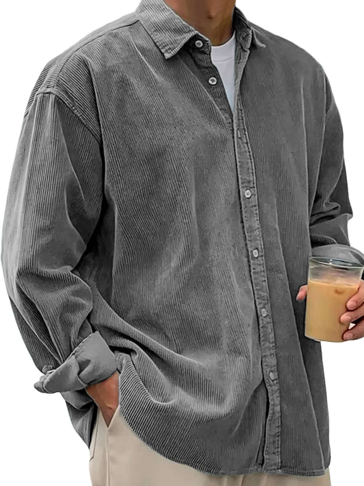 DROPPZZA Men’s Thick Shirt Jacket