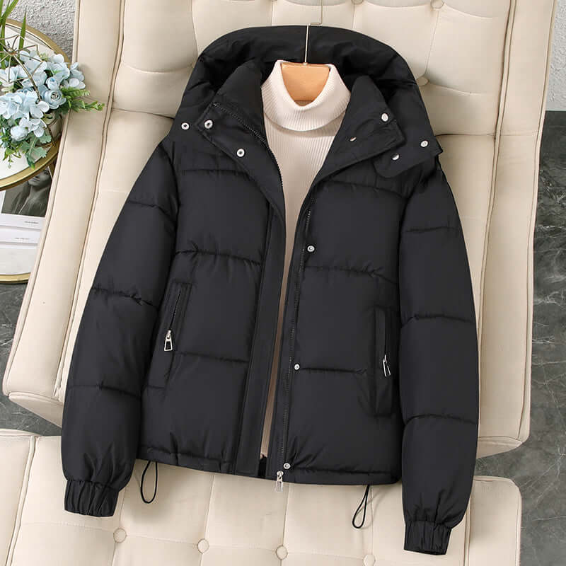 DROPPZZA Hooded Thick Padded Coat Petite Winter Jacket