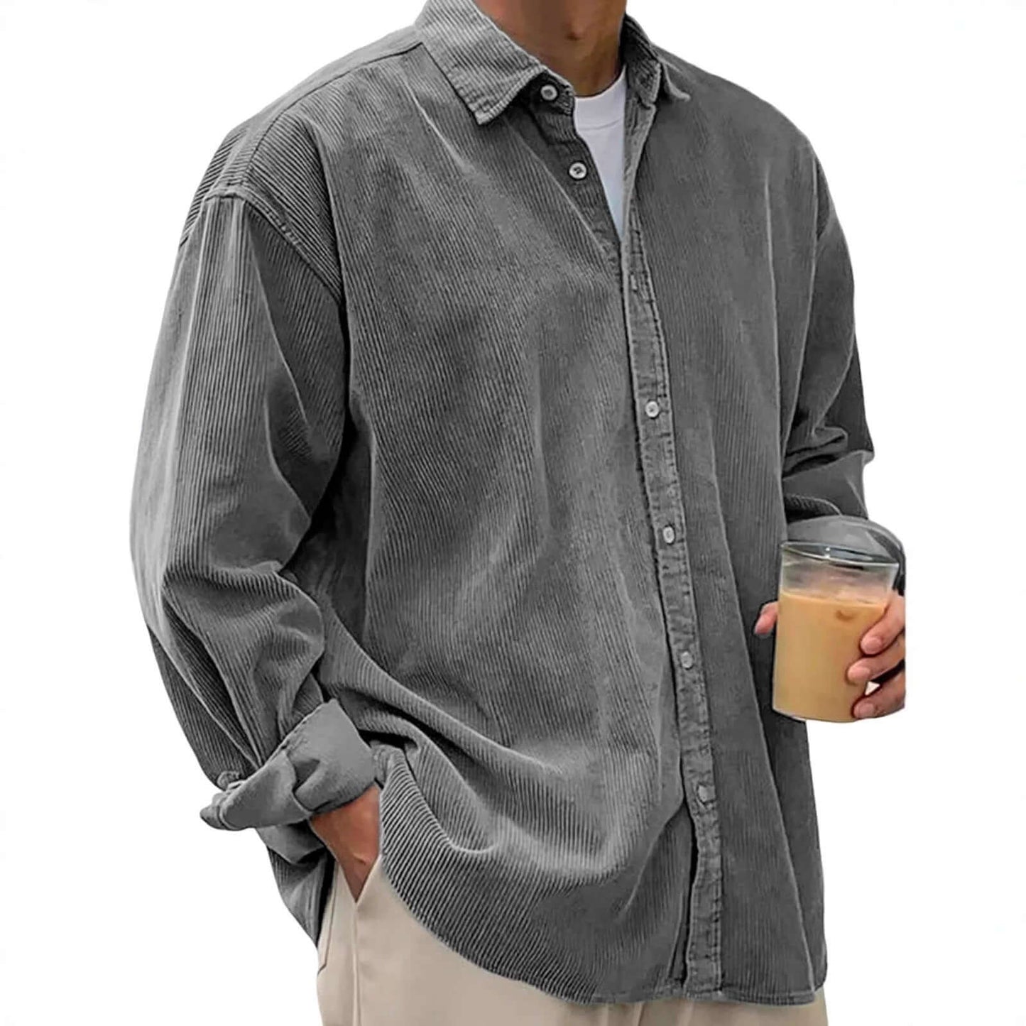 DROPPZZA Men’s Thick Shirt Jacket