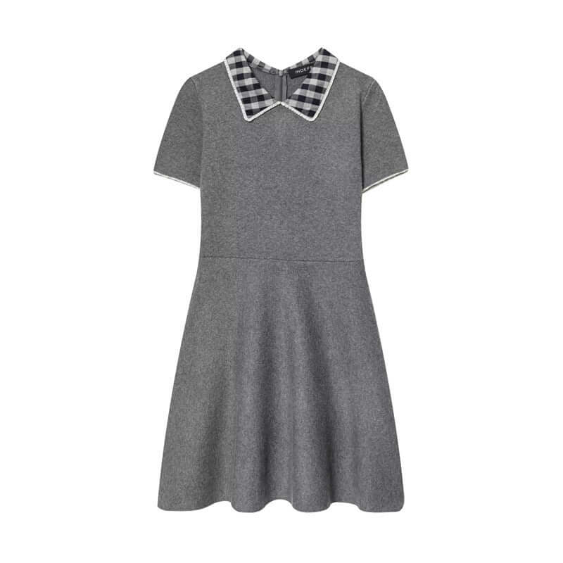 DROPPZZA Women’s Neckline Patchwork Dress
