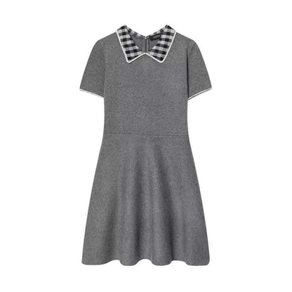 DROPPZZA Women’s Neckline Patchwork Dress