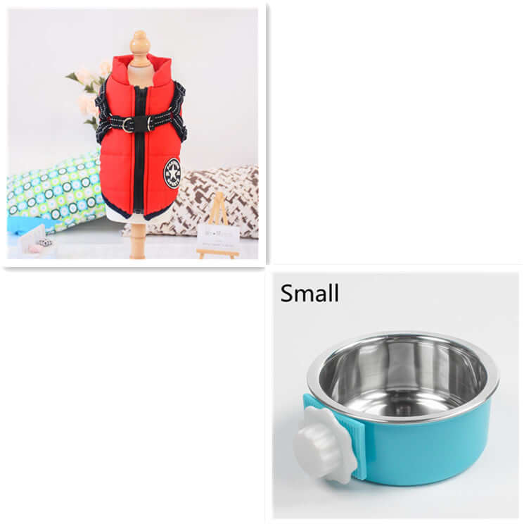 DROPPZZA Winter Dog Coat With Harness Jacket