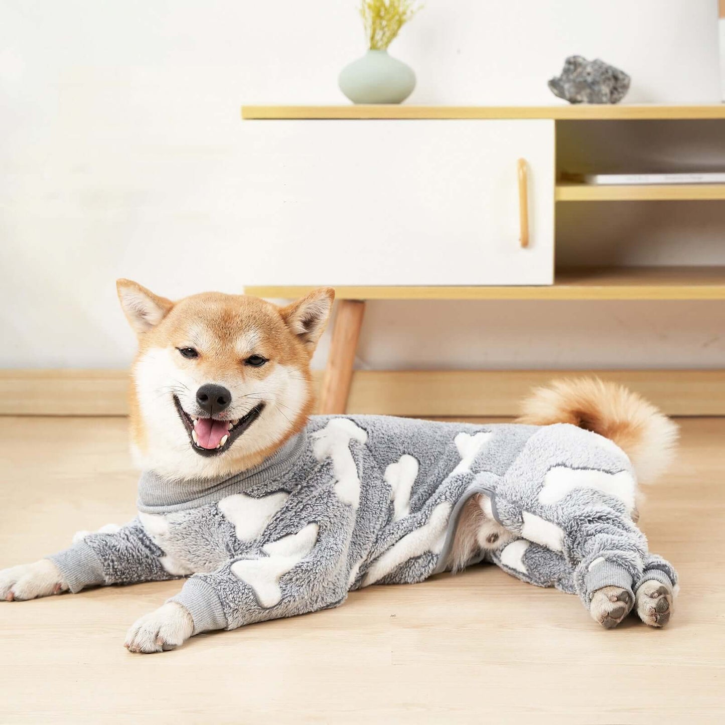DROPPZZA Cozy Winter Dog Pajamas Pet Clothing