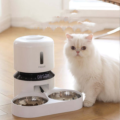 DROPPZZA capsule-automatic-feeder-cat-feeding-double-bowl