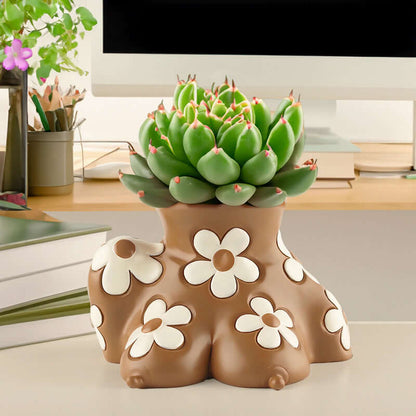 DROPPZZA Resin Body Art Creative Flowerpot