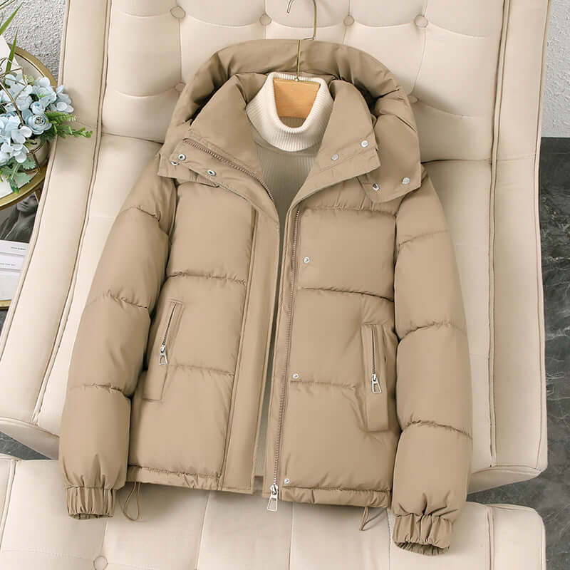 DROPPZZA Hooded Thick Padded Coat Petite Winter Jacket