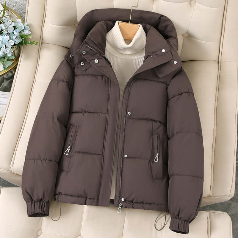 DROPPZZA Hooded Thick Padded Coat Petite Winter Jacket