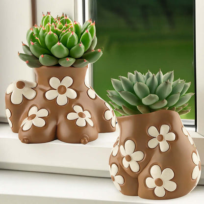 DROPPZZA Resin Body Art Creative Flowerpot