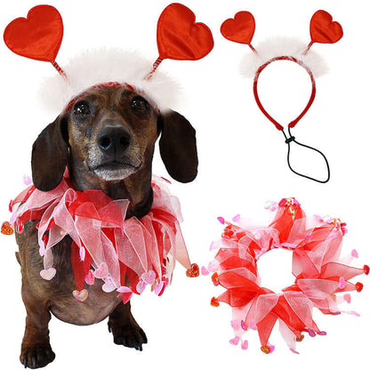 DROPPZZA Pet Valentine Hairband Party Decoration