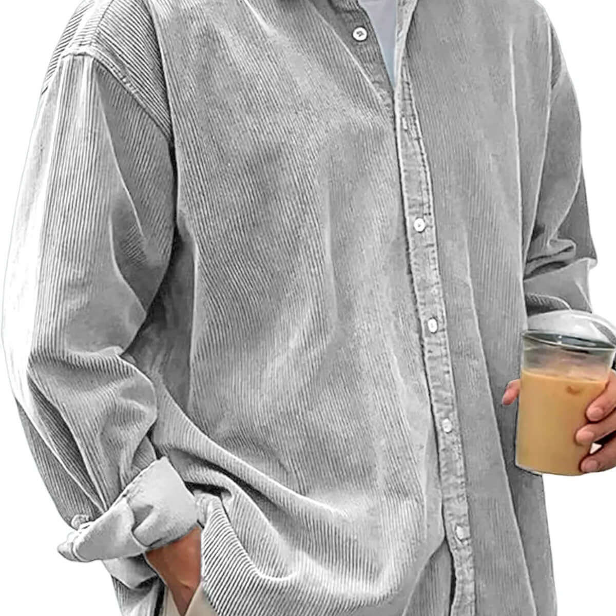DROPPZZA Men’s Thick Shirt Jacket